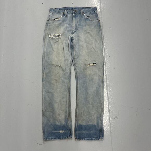 Vintage 70s Wrangler Western Cowboy Distressed Jeans 32x32 - Picture 1 of 7